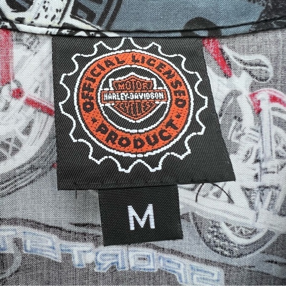 Vintage Harley-Davidson x Tori Richard Button Front Sleeveless Top Medium Hawaii - Picture 10 of 13